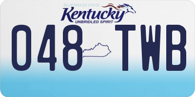 KY license plate 048TWB