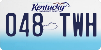 KY license plate 048TWH