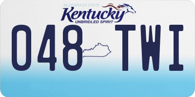 KY license plate 048TWI