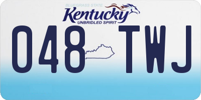 KY license plate 048TWJ