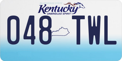 KY license plate 048TWL