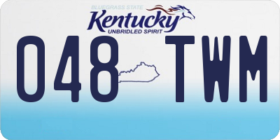 KY license plate 048TWM