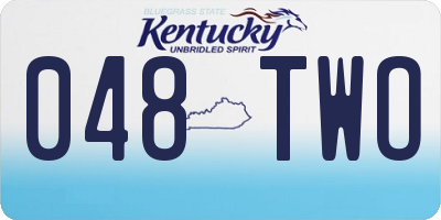 KY license plate 048TWO