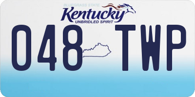KY license plate 048TWP