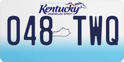 KY license plate 048TWQ