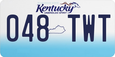 KY license plate 048TWT