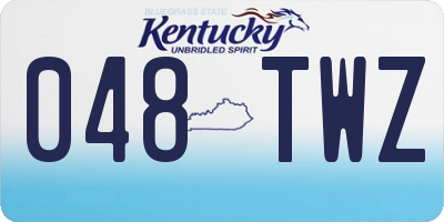 KY license plate 048TWZ