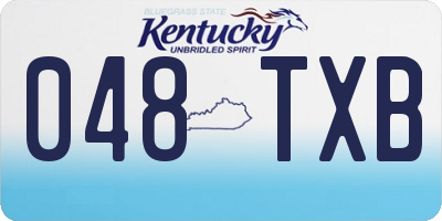 KY license plate 048TXB