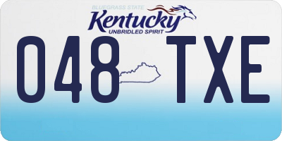 KY license plate 048TXE