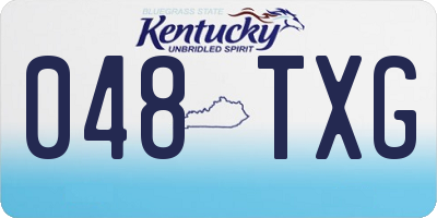 KY license plate 048TXG