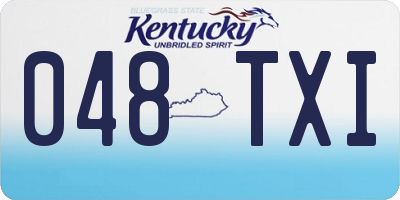KY license plate 048TXI