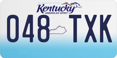 KY license plate 048TXK