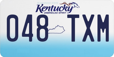 KY license plate 048TXM
