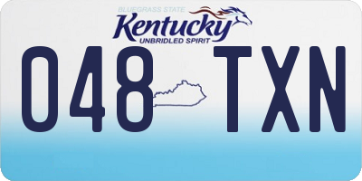 KY license plate 048TXN