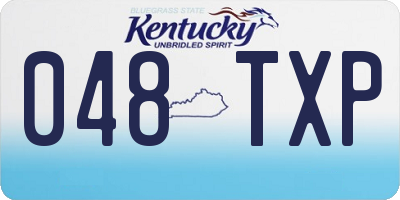KY license plate 048TXP
