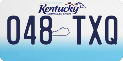 KY license plate 048TXQ