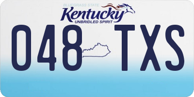 KY license plate 048TXS