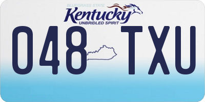 KY license plate 048TXU