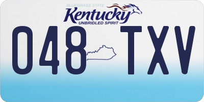 KY license plate 048TXV