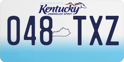 KY license plate 048TXZ