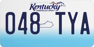 KY license plate 048TYA