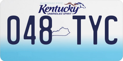 KY license plate 048TYC