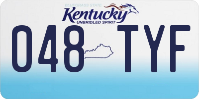KY license plate 048TYF
