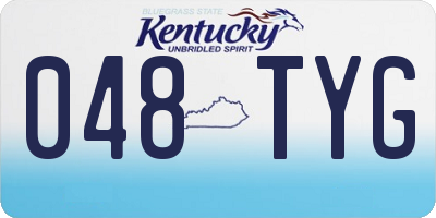 KY license plate 048TYG