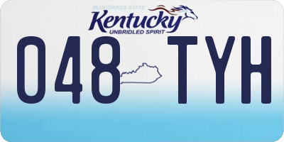 KY license plate 048TYH