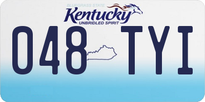 KY license plate 048TYI