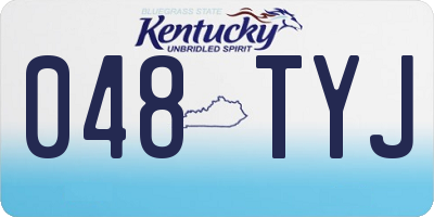 KY license plate 048TYJ