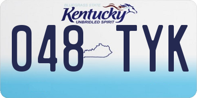KY license plate 048TYK