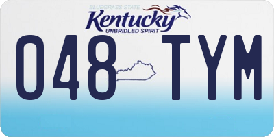 KY license plate 048TYM