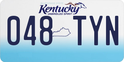KY license plate 048TYN