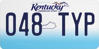 KY license plate 048TYP