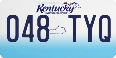 KY license plate 048TYQ