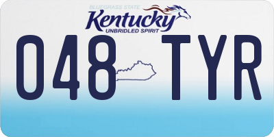 KY license plate 048TYR
