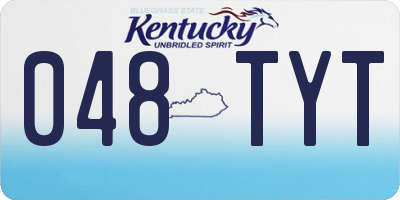 KY license plate 048TYT