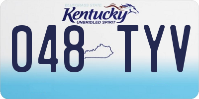 KY license plate 048TYV