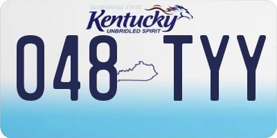 KY license plate 048TYY