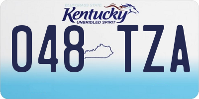 KY license plate 048TZA