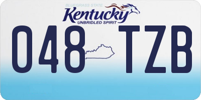 KY license plate 048TZB