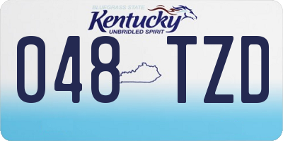 KY license plate 048TZD
