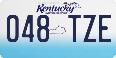 KY license plate 048TZE