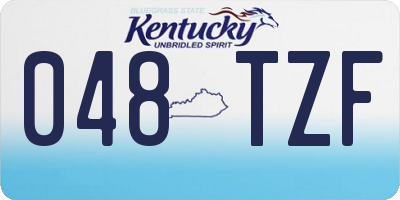 KY license plate 048TZF