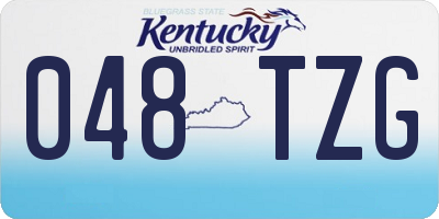 KY license plate 048TZG