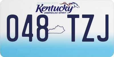 KY license plate 048TZJ
