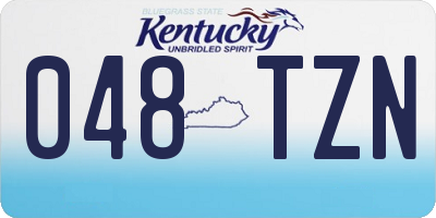 KY license plate 048TZN