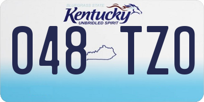 KY license plate 048TZO