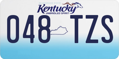 KY license plate 048TZS